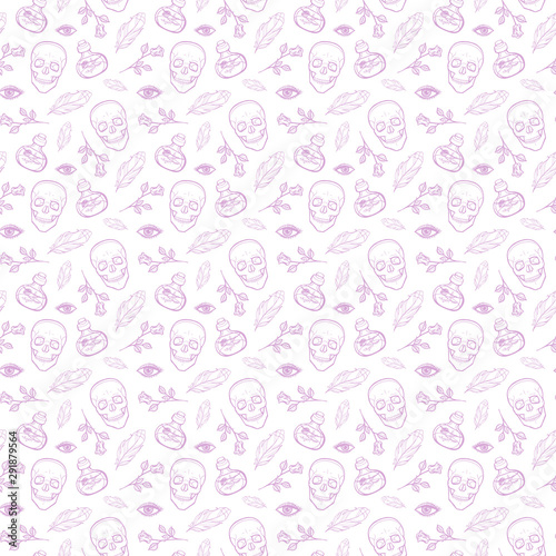 Vector illustration Black and white seamless background abstract pattern for halloween.