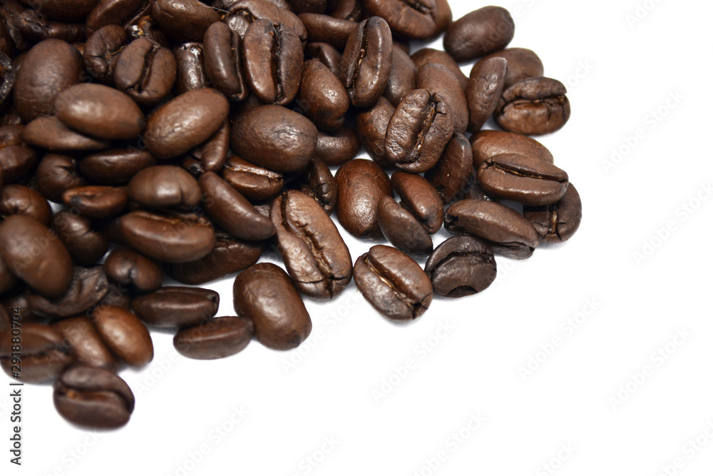 Coffee beans isolated on a white background. Coffee beans isolated on a white background.