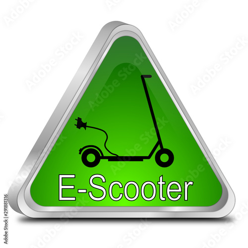 E-Scooter Button - 3D illustration