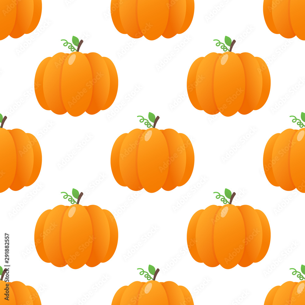 Seamless colorful pumpkins pattern with vegetables gradient flat style design vector illustration isolated on white background Seamless colorful pumpkins pattern with vegetables gradient flat style design vector illustration isolated on white background