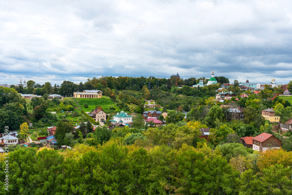 Panoramic summer view of Vladimir, Russia. Golden Ring of Russia.