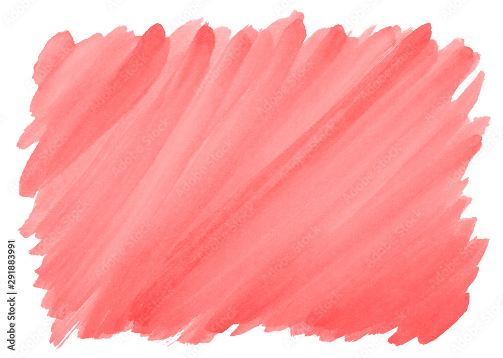 red watercolor background with visible brushstroke texture and rough edges