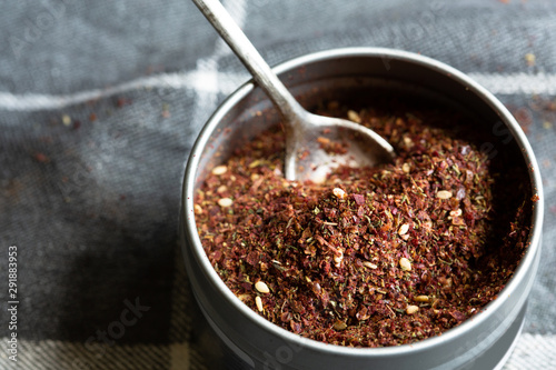 Canvastavla Za'atar or zaatar, Middle Eastern spice mixture