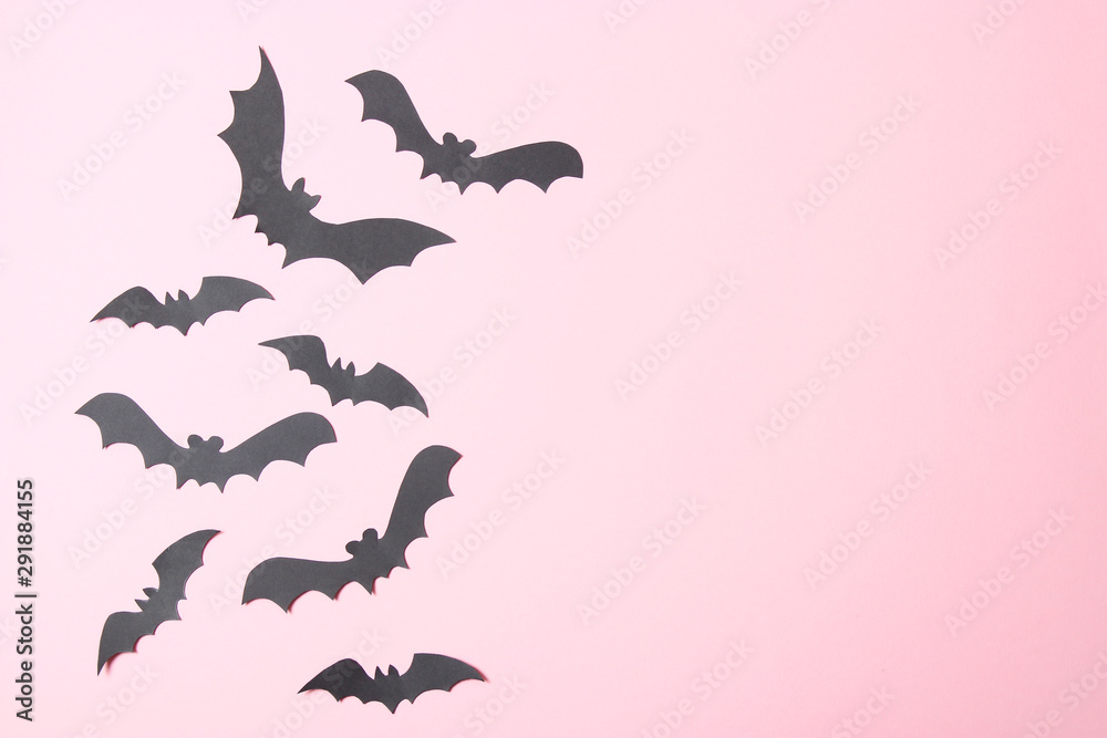 Halloween holiday background top view. Place for pastry dough Halloween holiday background top view. Place for pastry dough