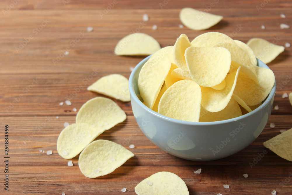 potato chips on the table. Snacks. potato chips on the table. Snacks.