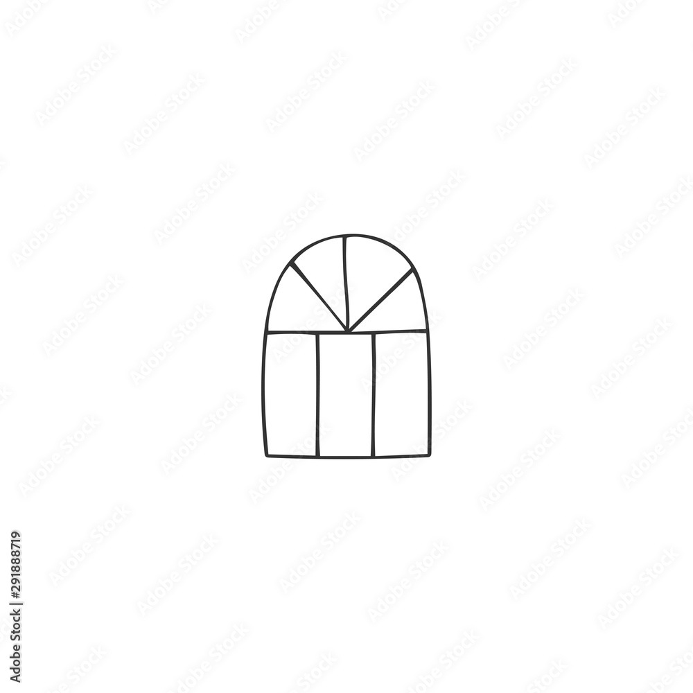 Housekeeping and home repairs. Vector hand drawn illustration, window icon. Housekeeping and home repairs. Vector hand drawn illustration, window icon.