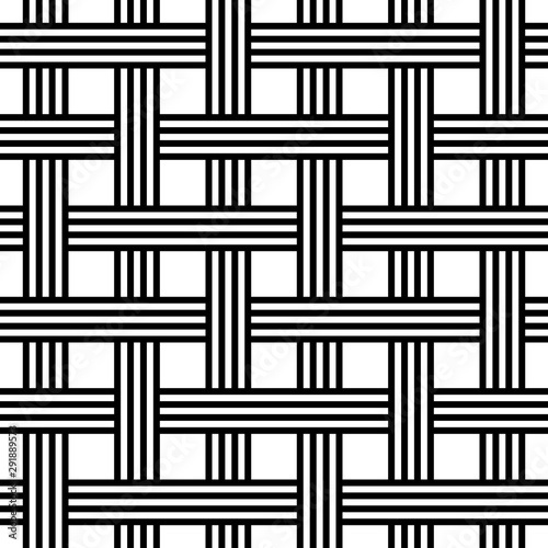 woven seamless vector black and white pattern
