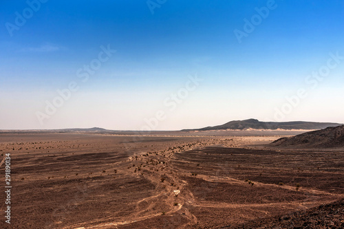 An aerial view of the Harrat Kishb volcanic field, Makkah Province, Saudi Arabia