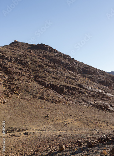 Amazing Sunrise at Sinai Mountain, Beautiful dawn in Egypt, Beautiful view from the mountain 