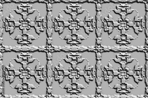 Ornamental embossed 3D meta...