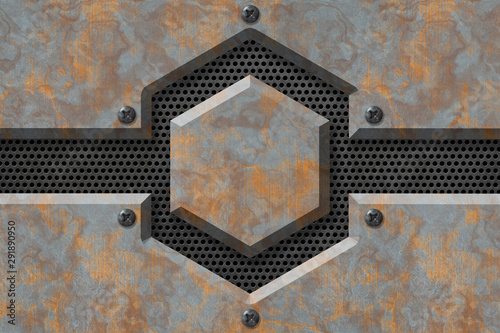 Abstract Metal textured Ind...