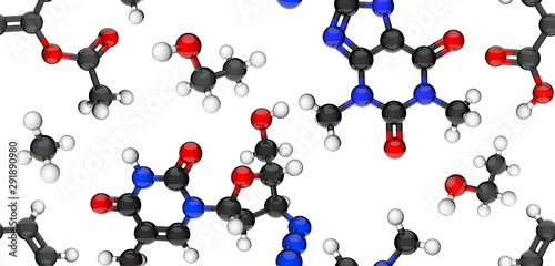 Models molecule background....