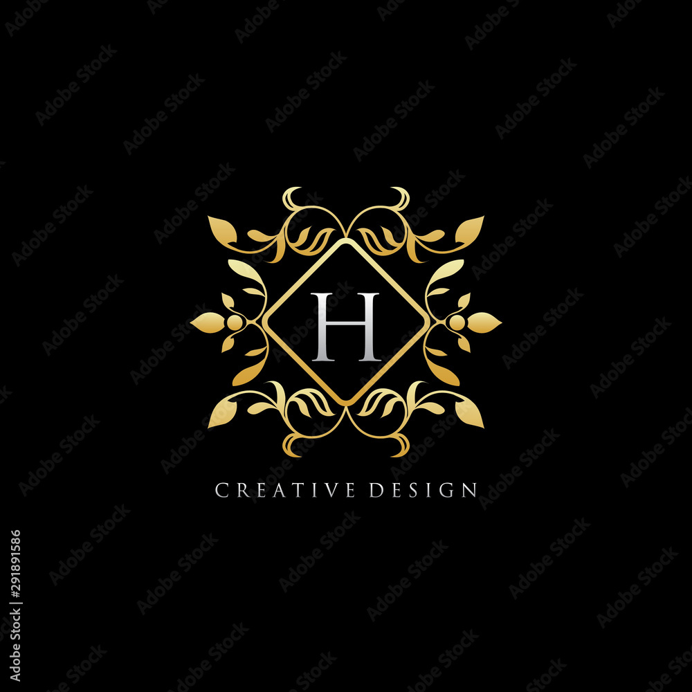 Letter H Luxury Boutique Gold Logo