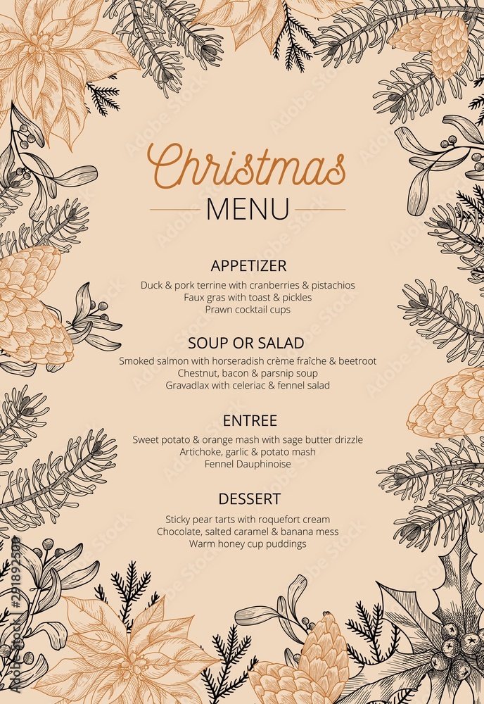 Vecteur Stock Food Restaurant Cuisine Menu Template Vector Illustration 