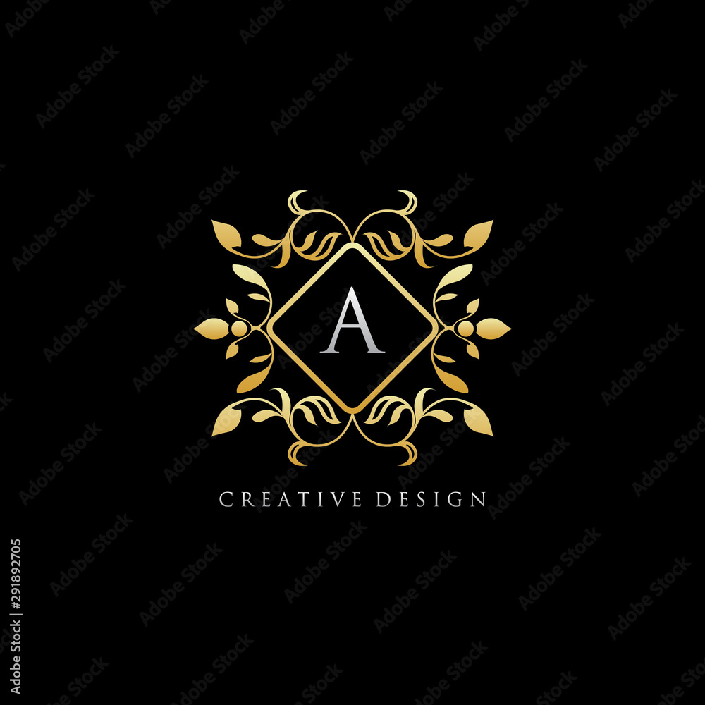 Letter A Luxury Boutique Gold Logo