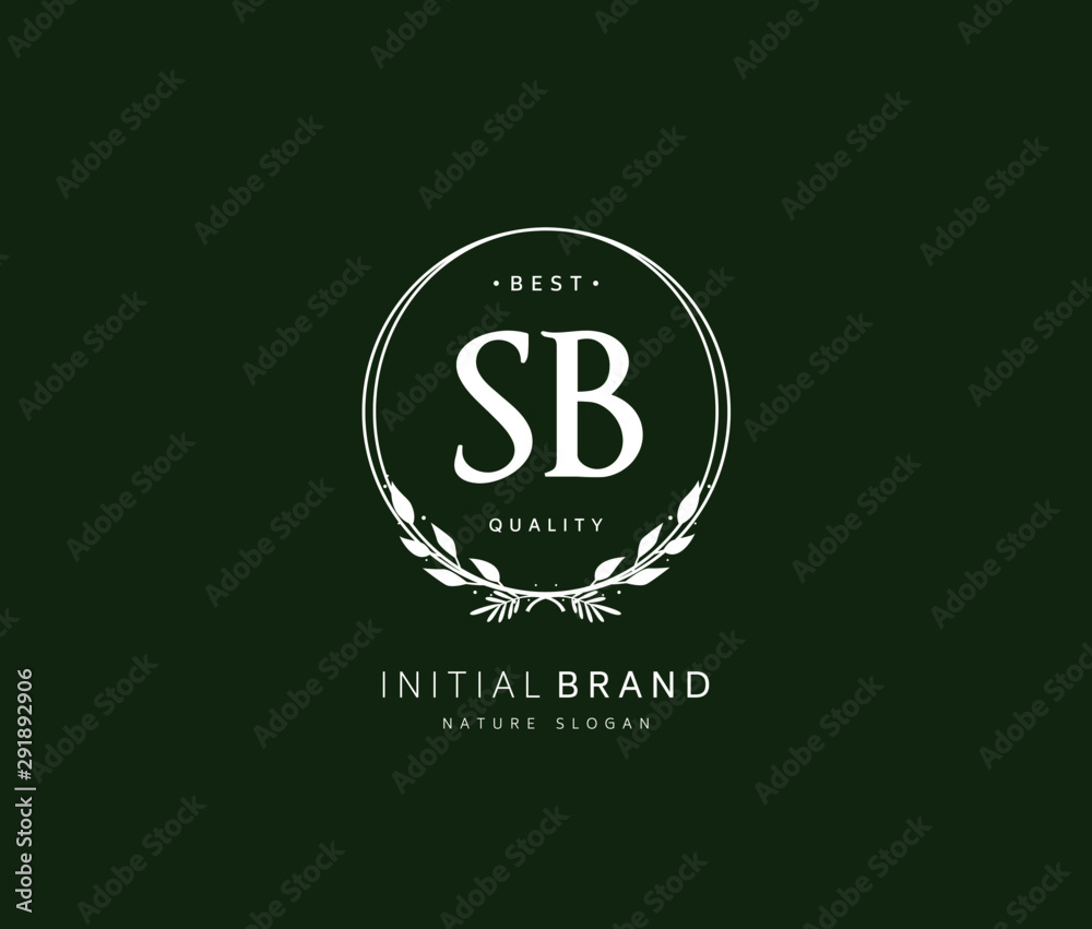 S B SB Beauty vector initial logo, handwriting logo of initial signature, wedding, fashion, jewerly, boutique, floral and botanical with creative template for any company or business. S B SB Beauty vector initial logo, handwriting logo of initial signature, wedding, fashion, jewerly, boutique, floral and botanical with creative template for any company or business.