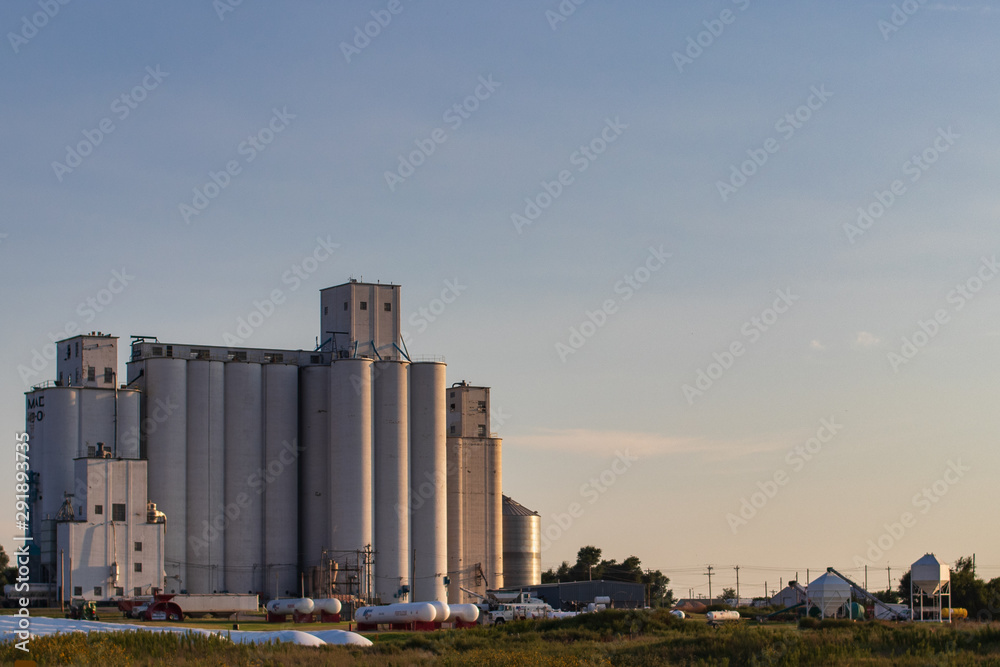 Co-op Silos at Sunset