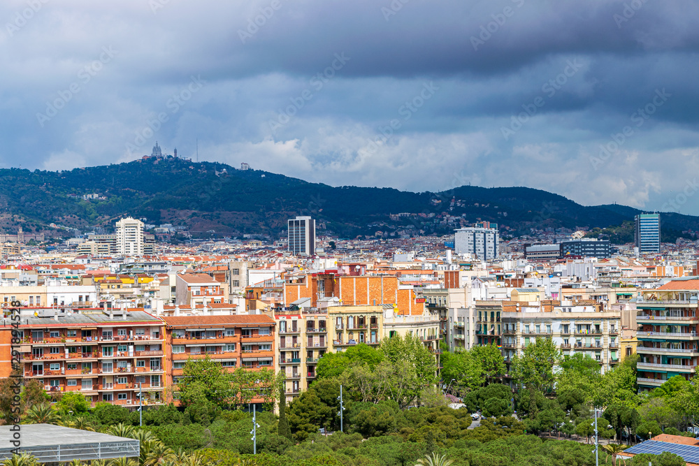 Top view of Barcelona Spain