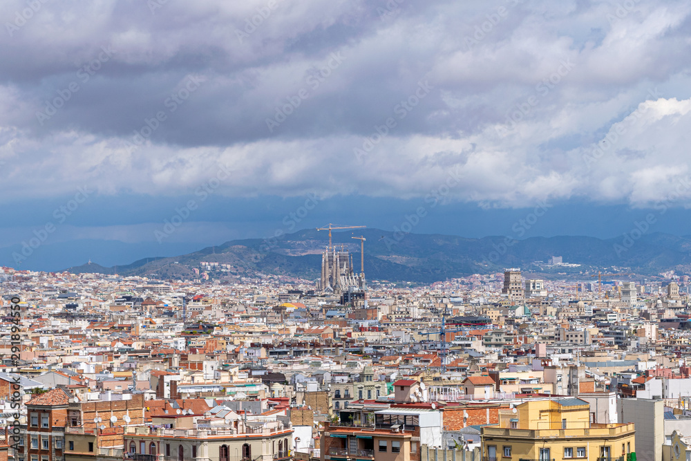 Obraz premium Top view of Barcelona Spain