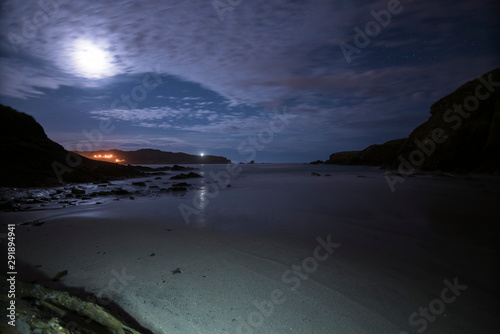 playa de santa Comba por la noche © juan