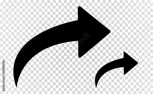 Arrow turning right or left. Arrow icons vector graphics.