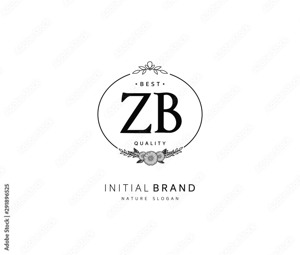 Z B ZB Beauty vector initial logo, handwriting logo of initial signature, wedding, fashion, jewerly, boutique, floral and botanical with creative template for any company or business. Z B ZB Beauty vector initial logo, handwriting logo of initial signature, wedding, fashion, jewerly, boutique, floral and botanical with creative template for any company or business.