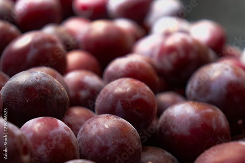 Wallpaper Mural Fresh juicy black plums for background Torontodigital.ca