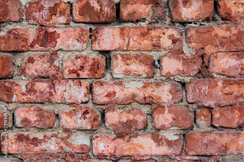 old brown brick wall as background