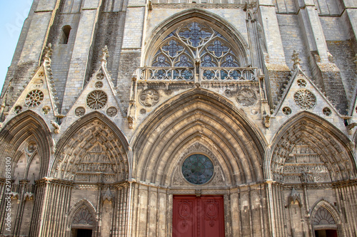 Bayeux. Portail principal de la cath  drale Notre-Dame. Calvados. Normandie