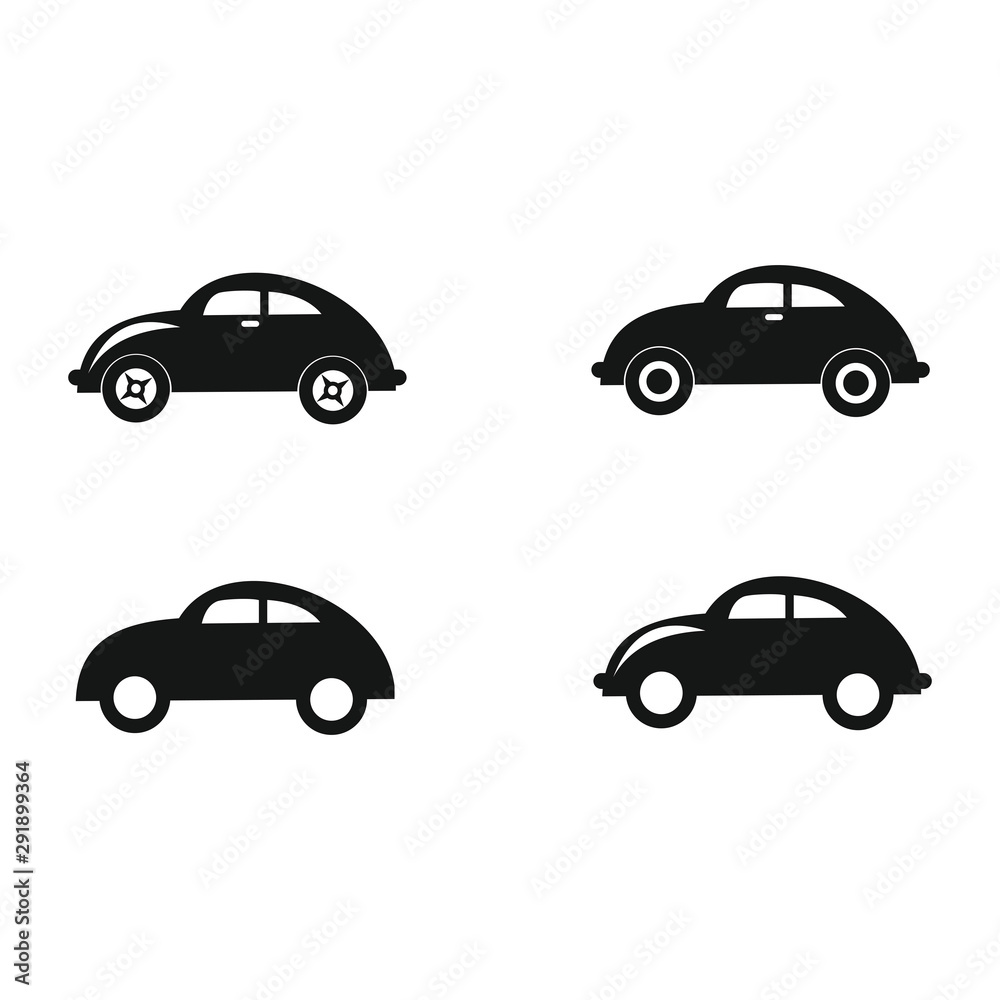 Car Icon Set, Vector Symbol Illustration