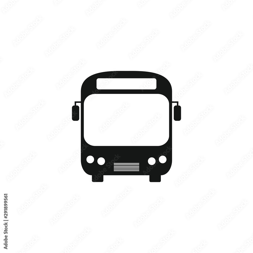 Bus icon symbol vector. on white background 