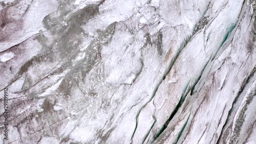 Chalaadi Glacier in Georgia, close shot from a drone photo