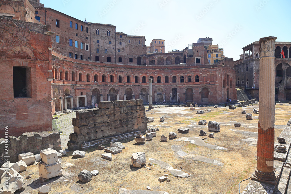 Remains of the semi-circular Trajan's Market, Rome