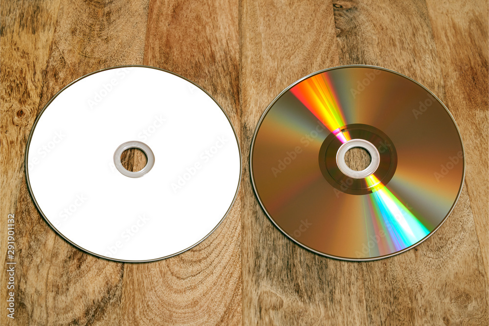 Recto verso from dvd disk isolated Stock Photo | Adobe Stock