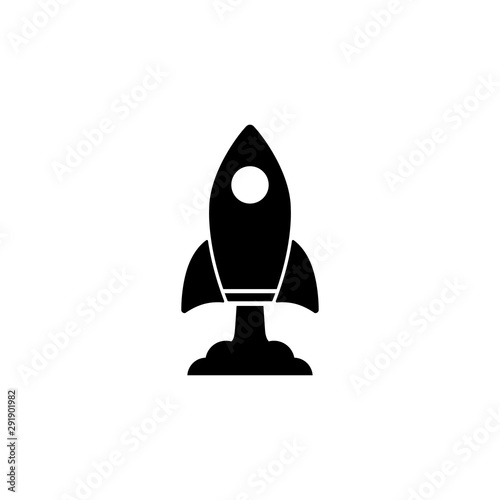 Rocket icon vector, filled flat sign, solid pictogram isolated on white. Startup symbol, logo illustration. Pixel perfect
