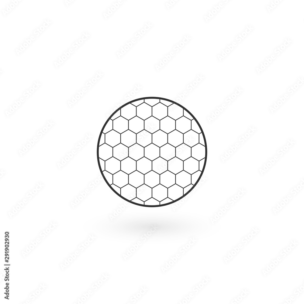 Abstract Circle nano technology hexagonal net structure. Logo element. Stock Vector illustration isolated on white background Abstract Circle nano technology hexagonal net structure. Logo element. Stock Vector illustration isolated on white background