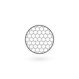Abstract Circle nano technology hexagonal net structure. Logo element. Stock Vector illustration isolated on white background