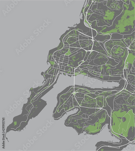 map of the city of Vladivostok, Russia