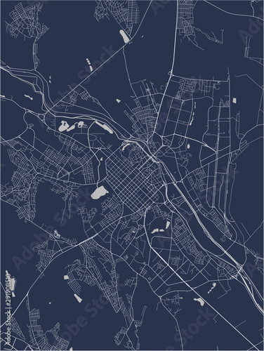 Tableau sur toile map of the city of Chisinau, Moldova