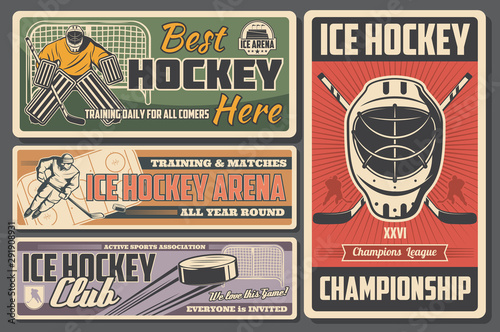 Championship on ice hockey, player, stick and puck