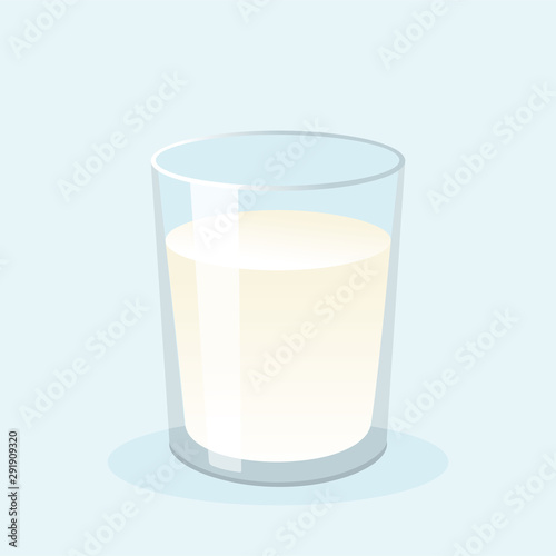 Glass of fresh milk. Vector illustration