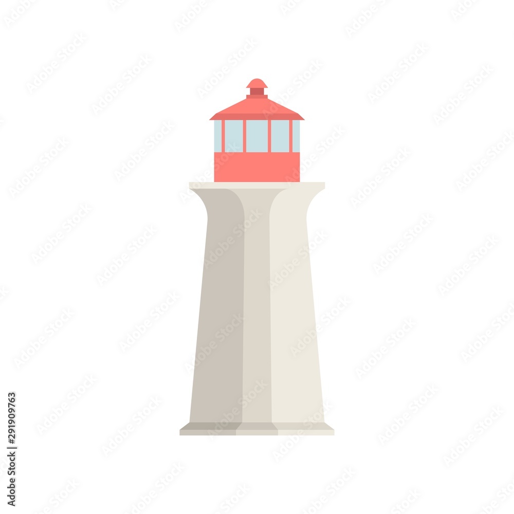 Lighthouse icon in flat style isolated on white background. Vector illustration eps10 Lighthouse icon in flat style isolated on white background. Vector illustration eps10