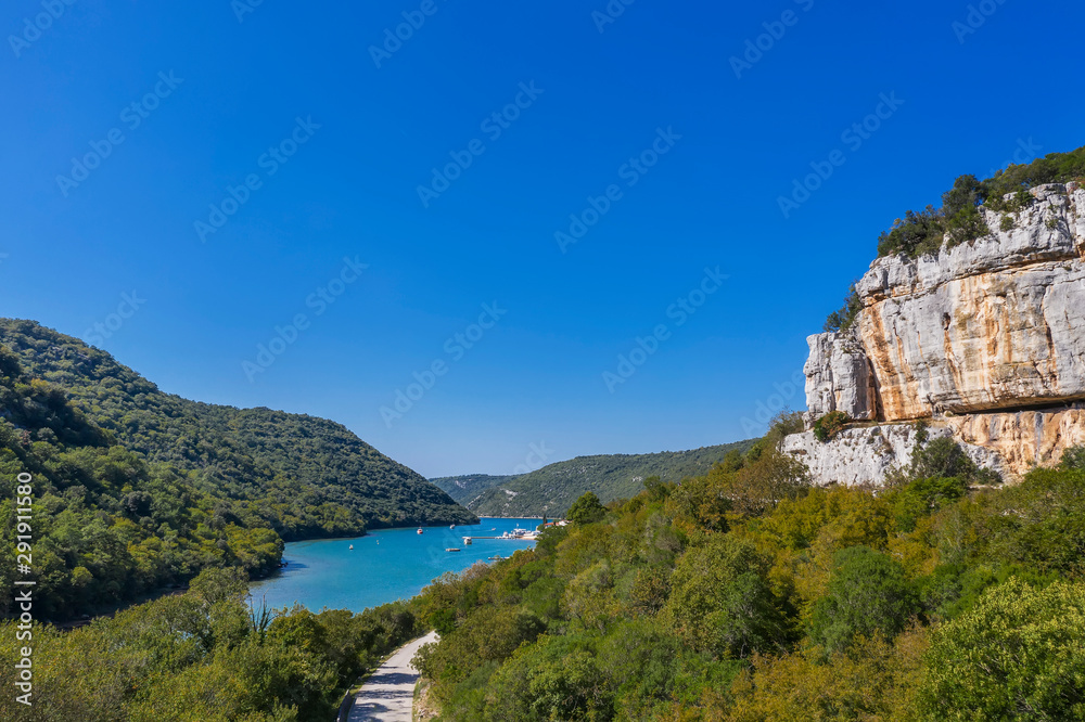 Ταπετσαρία An aerial view of Limski Kanal, Istria, Croatia