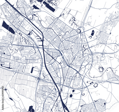 map of the city of Utrecht, Netherlands
