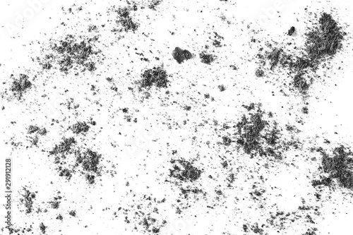 Wallpaper Mural Ash pile isolated on white background, texture, top view Torontodigital.ca