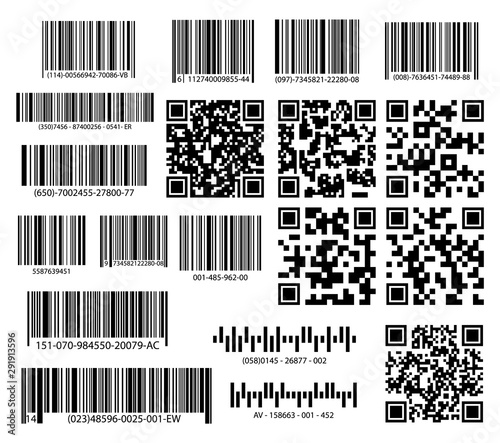 Realistic bar code icon.