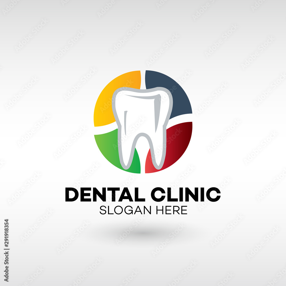 Dental Clinic Logo for dental care Tooth abstract design vector Dental Clinic Logo for dental care Tooth abstract design vector