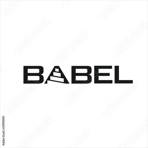 Babel Vector logo. Babylonia land mark mythology. Icon and Symbol.