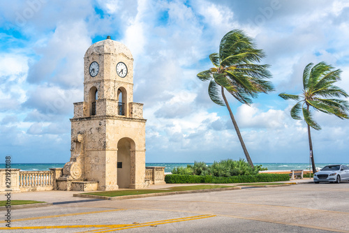 Palm Beach Worth Avenue clock tower Florida USA photo