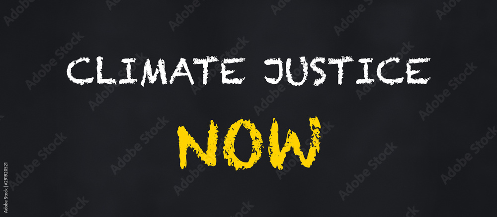 Obraz premium climate justice banner